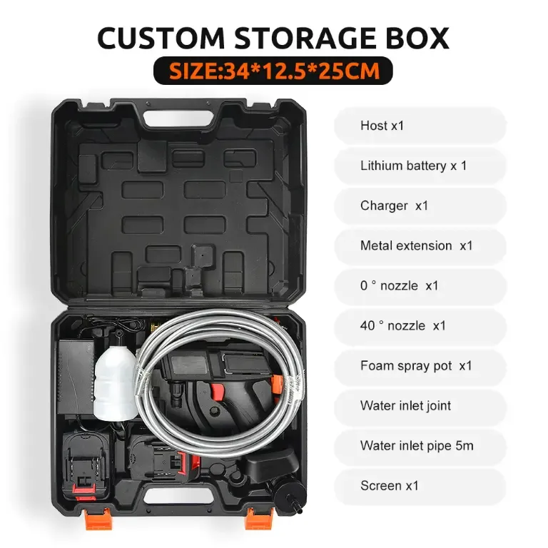 Automatic Car Wash Guns Machine Professional Car Washer Rechargeable Durable Battery Cordless Pressure Washer