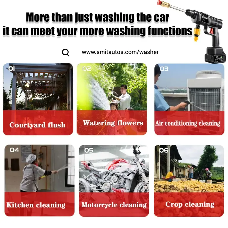 Automatic Car Wash Guns Machine Professional Car Washer Rechargeable Durable Battery Cordless Pressure Washer